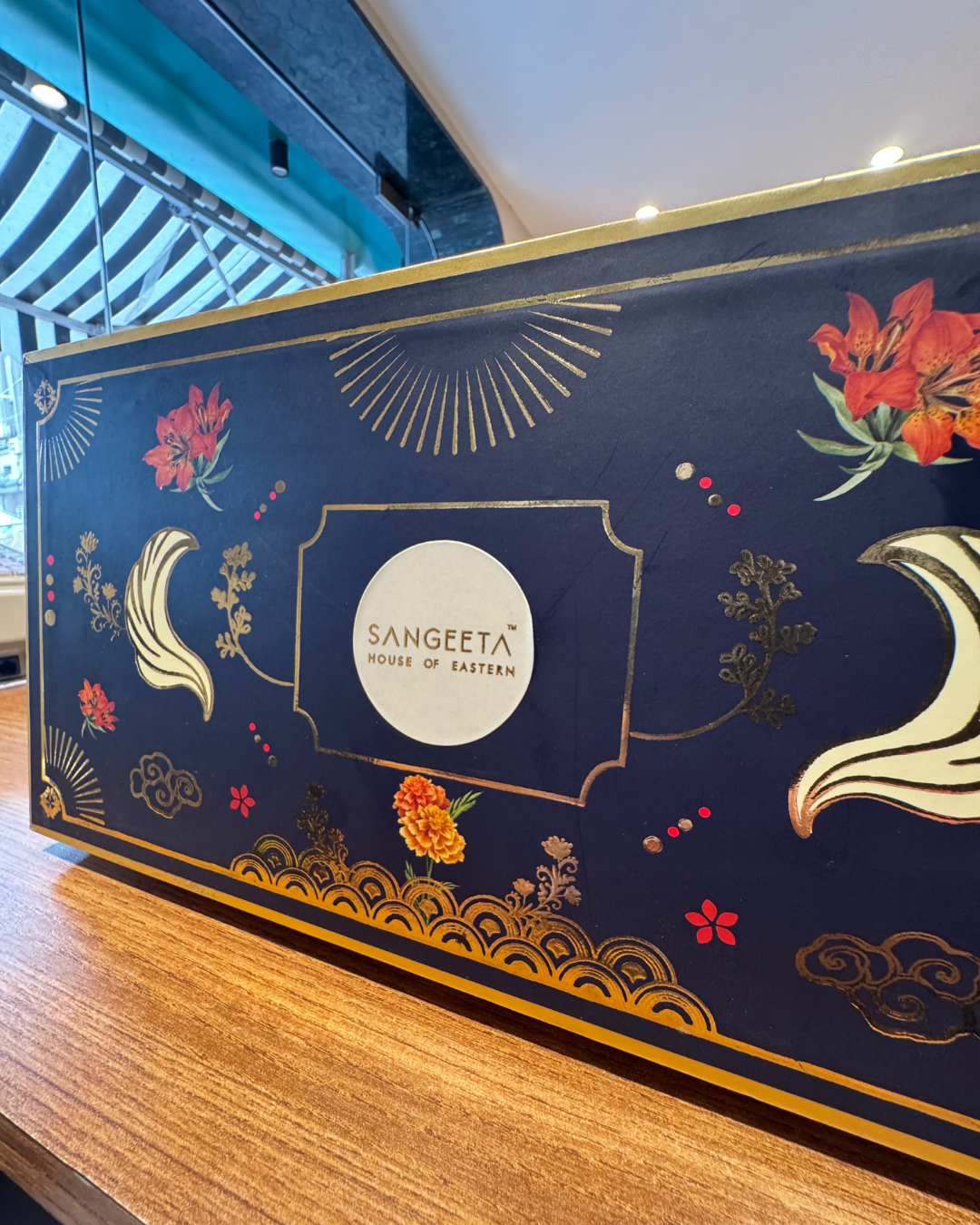 Blue Trunk Box with 9cs Sweets + Dryfruits – sangeetasweets