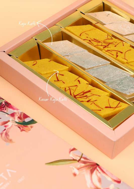 Kaju katli (kaju + kesar mix) Gift box