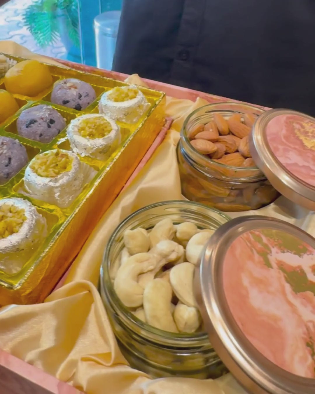 Long Box of sweets with Dryfruits & Dragees
