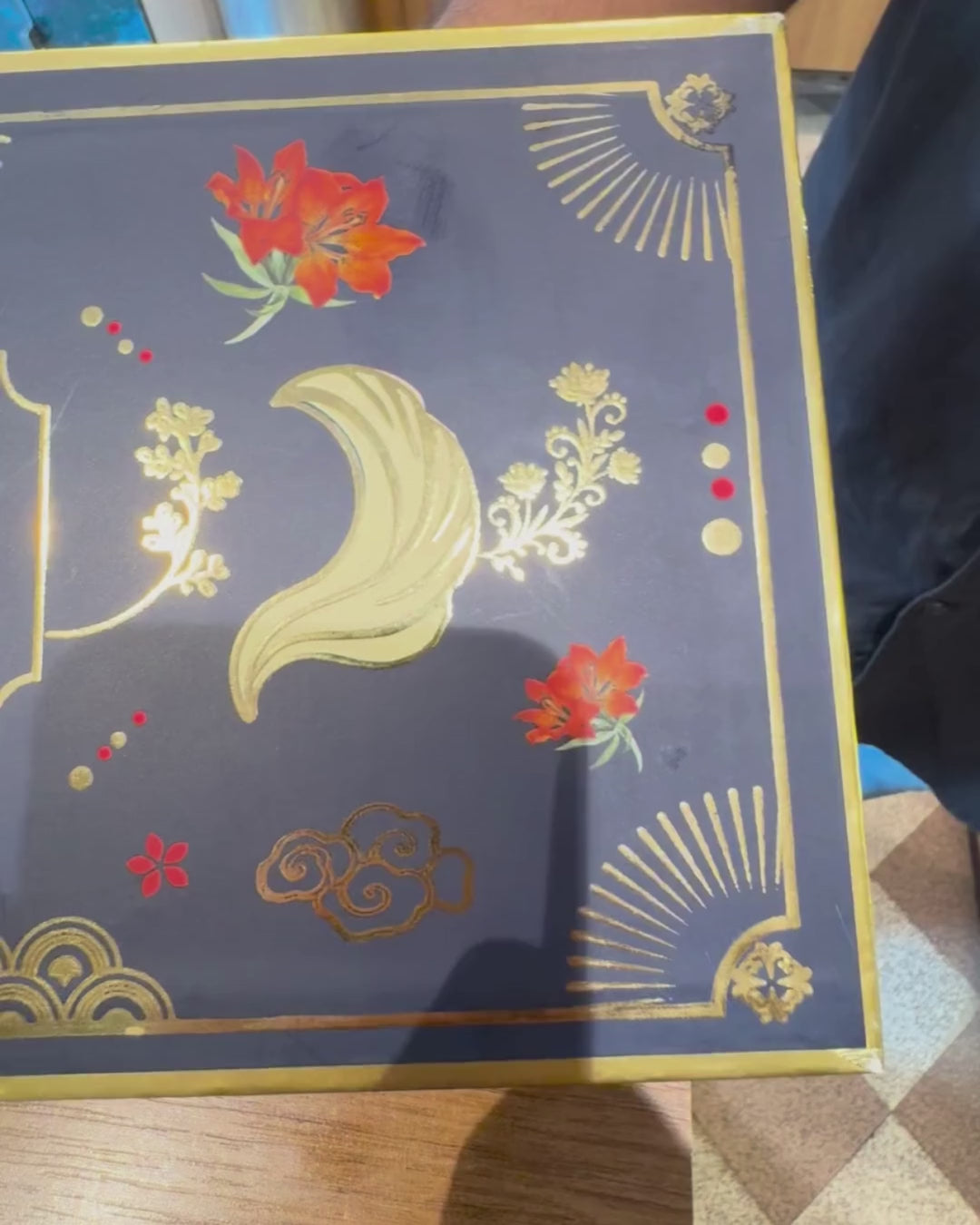 Blue Trunk Box with 9cs Sweets + Dryfruits