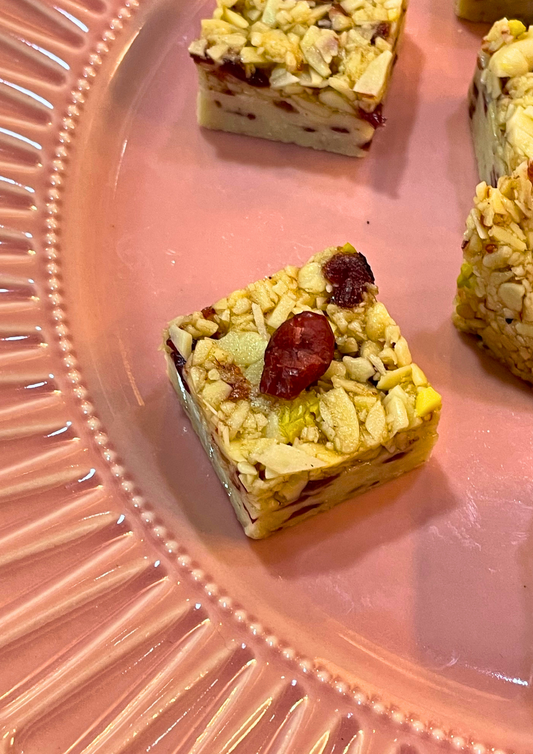 Badam Katli Topped with Cranberries - 250gms