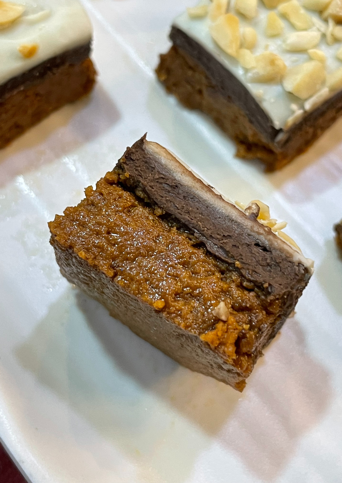 Lotus Biscoff Squares dashed with chocolate & Hazelnuts
